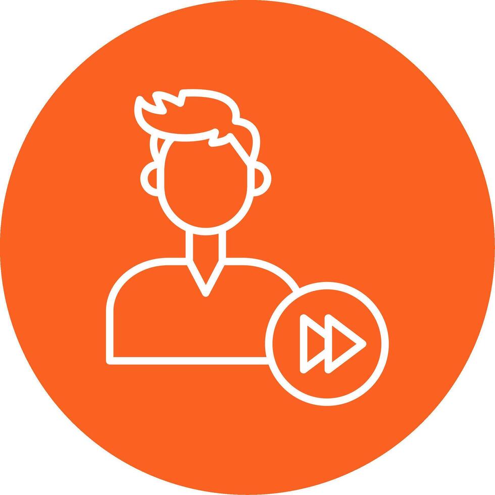 Fast Forward Line Multi Circle vector