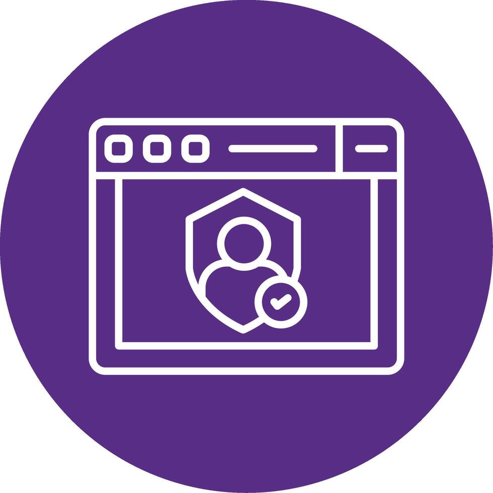 Authentication Login Icon Line Multi Circle vector