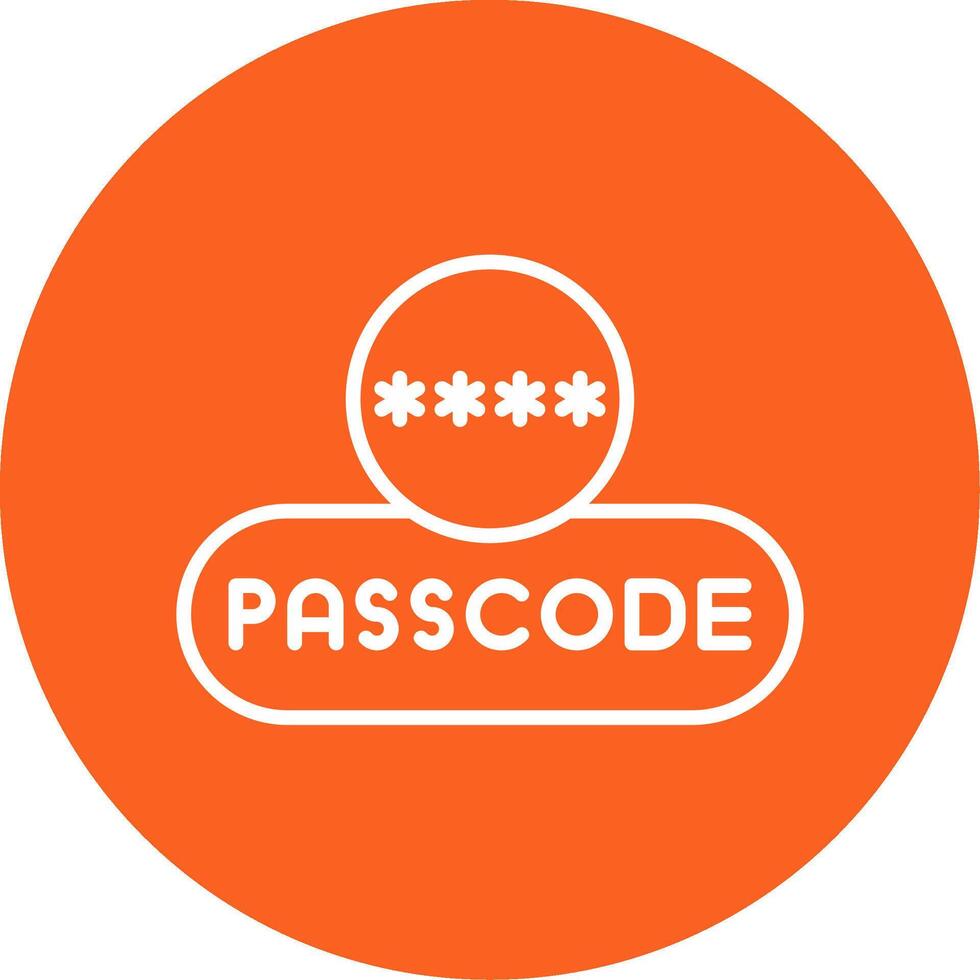 entrar contraseña botón línea multi circulo vector