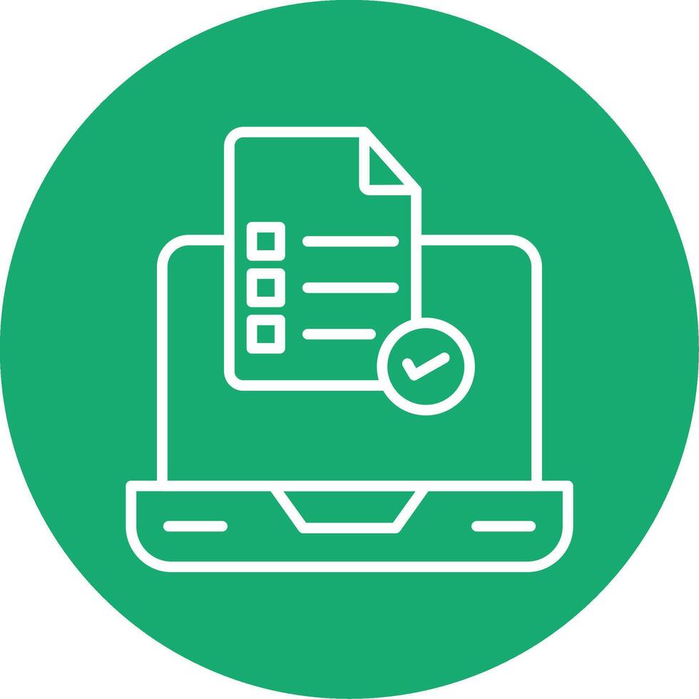 HTML Form Validation Icon Line Multi Circle vector