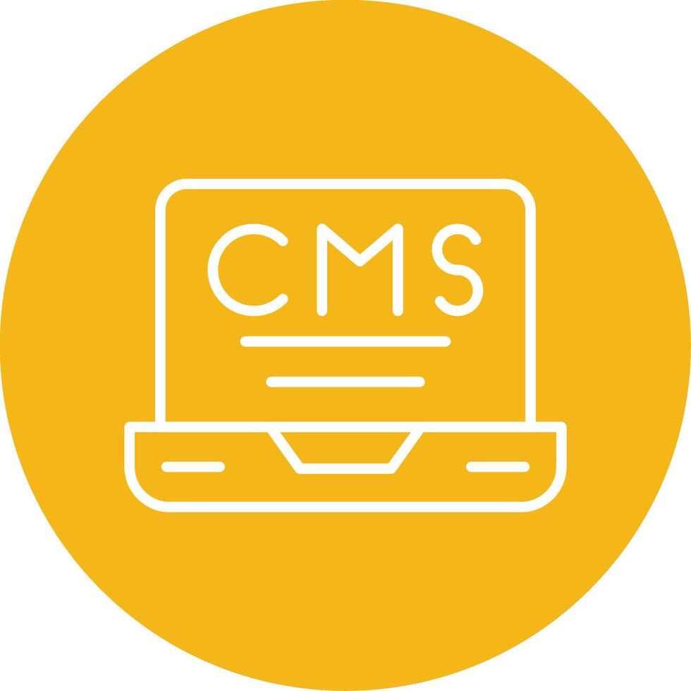 Headless CMS Backend Icon Line Multi Circle vector