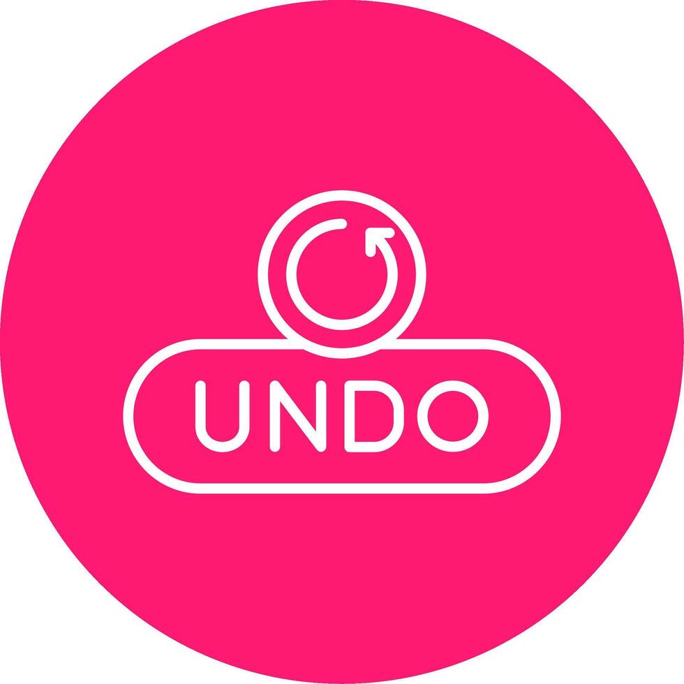 Undo Action Button Line Multi Circle vector