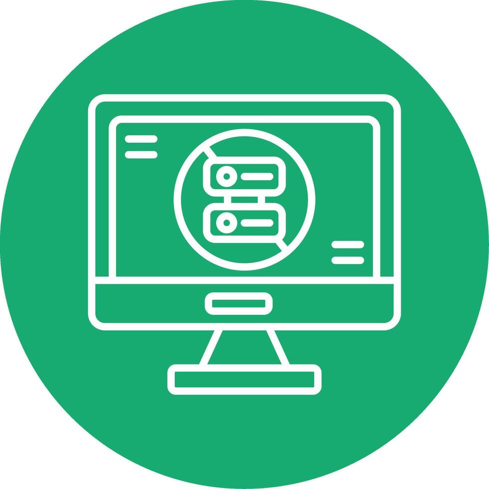 Serverless Function Icon Line Multi Circle vector