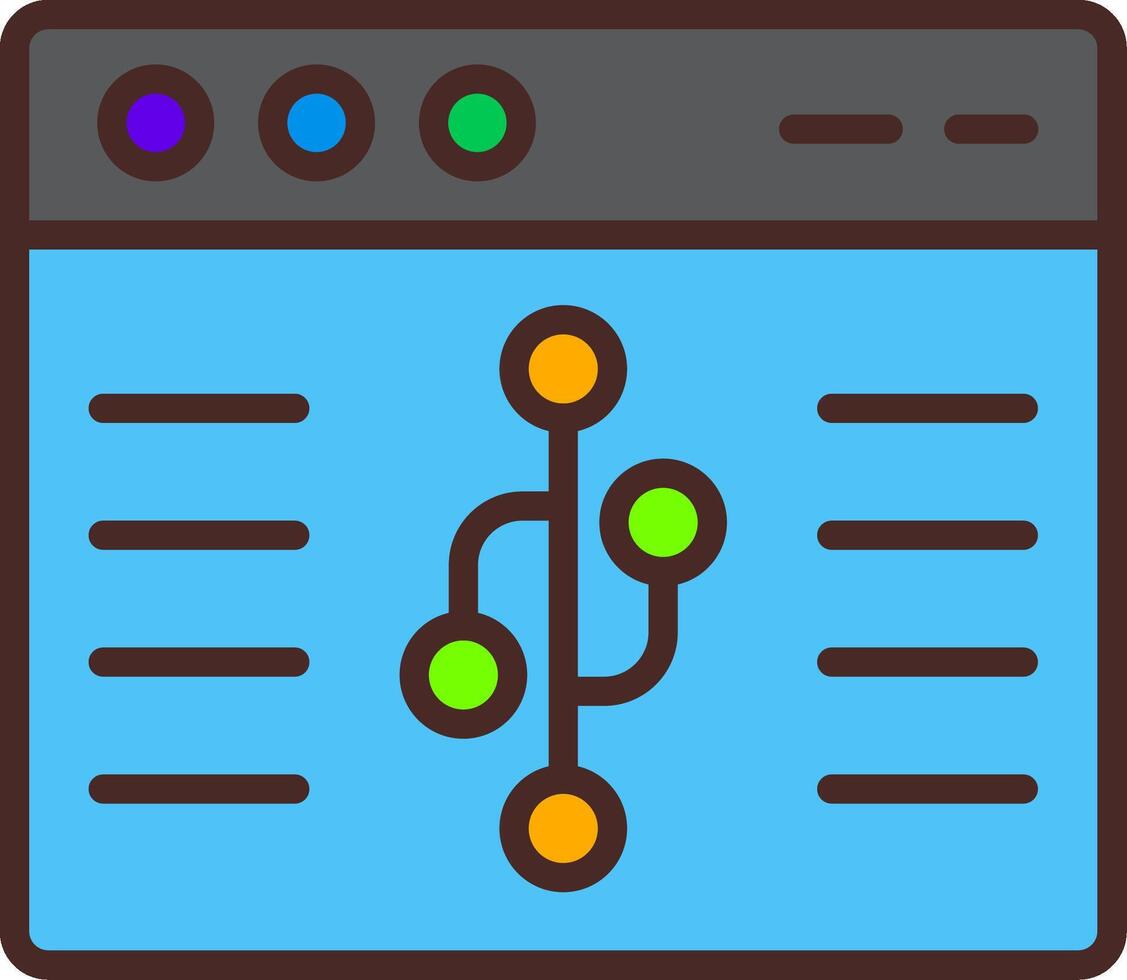 Version Control Handcrafted UI Symbol vector
