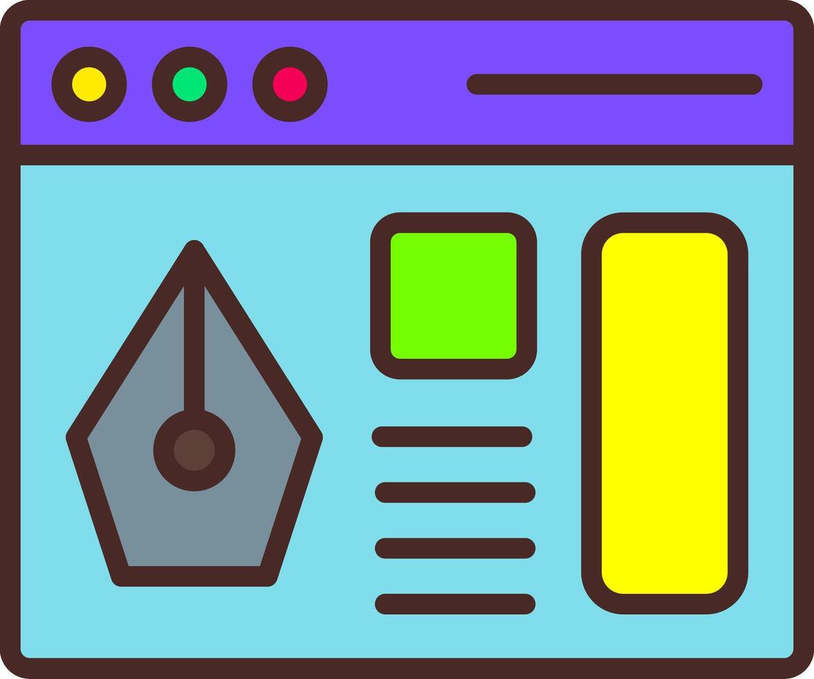 ui diseño agudo borde visual vector