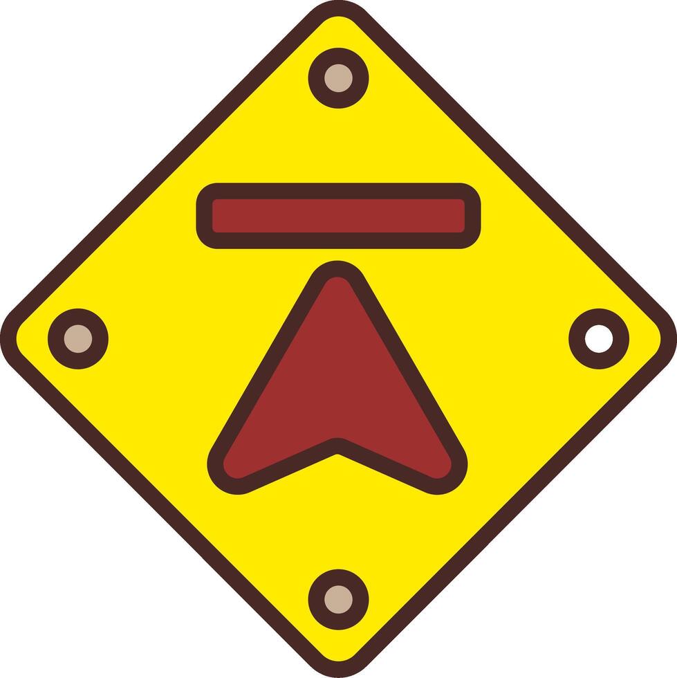 Upwards Arrow Custom Line Element vector