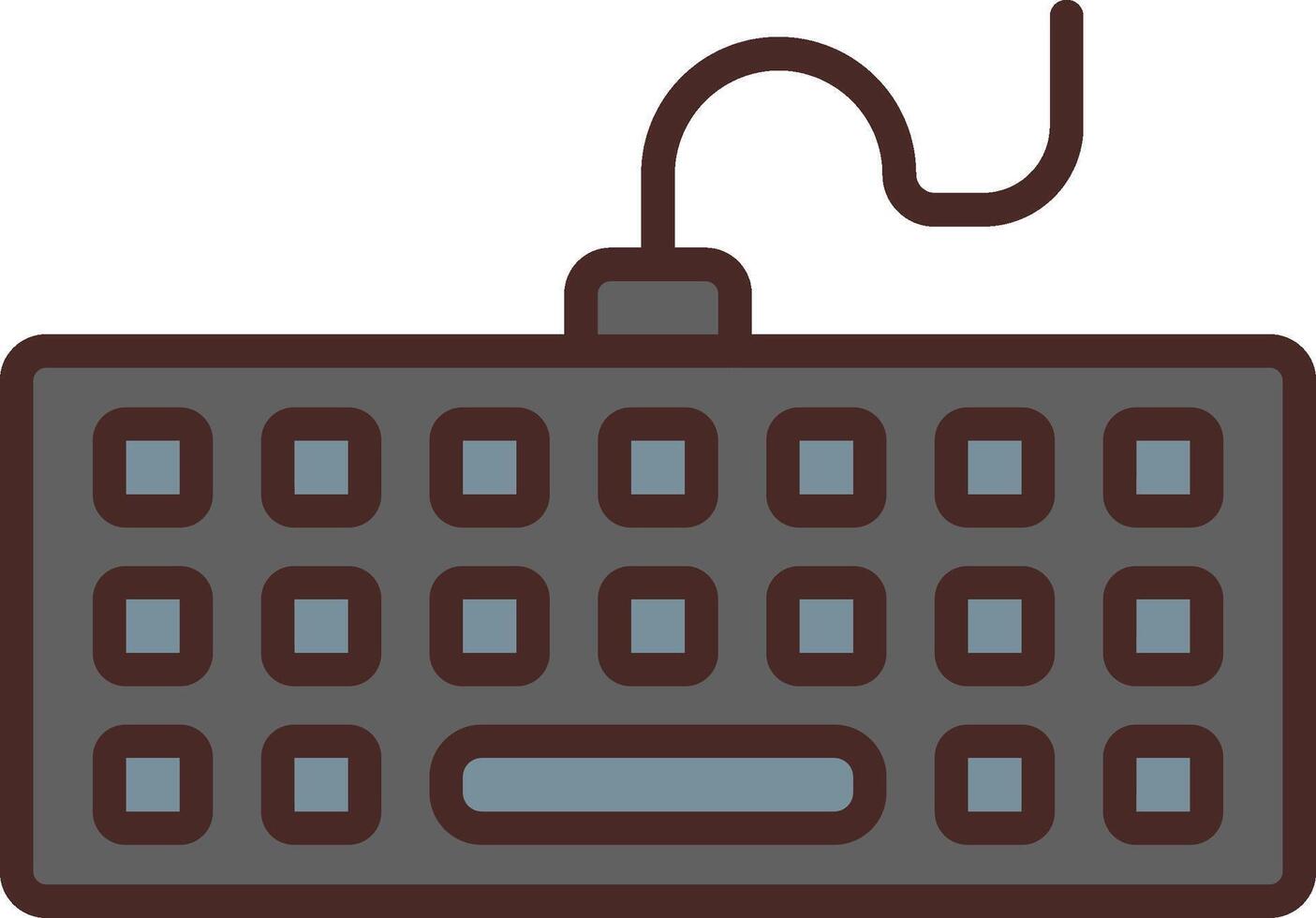 teclado mínimo ui elemento vector