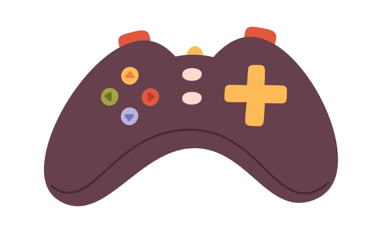 Game Controller with Colorful Buttons vector