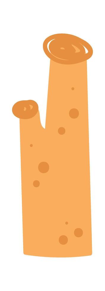 Cartoon Tree Trunk with Branch vector