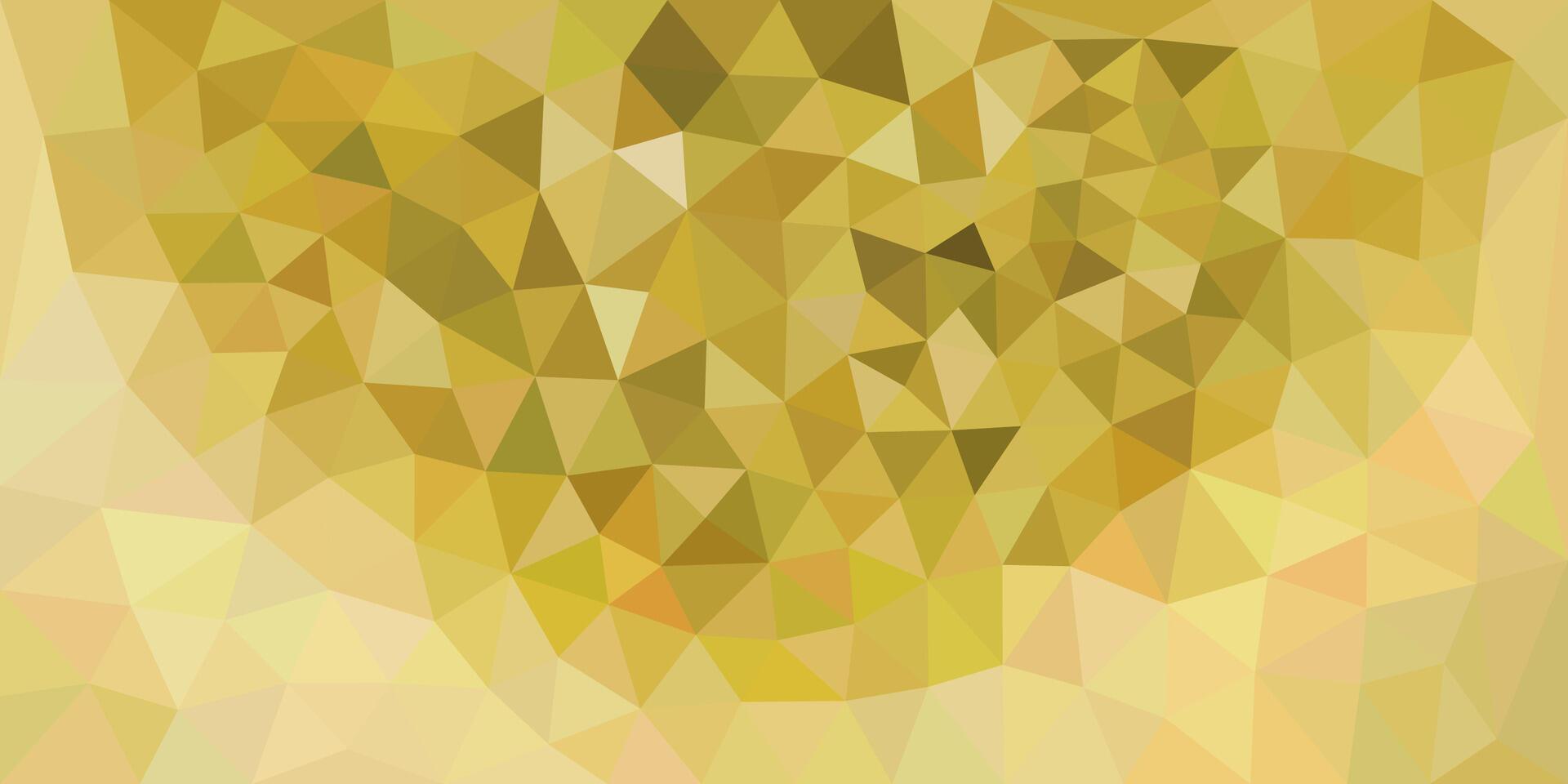 Geometric abstract background with golden yellow polygon shapes forming a modern low poly pattern. vector