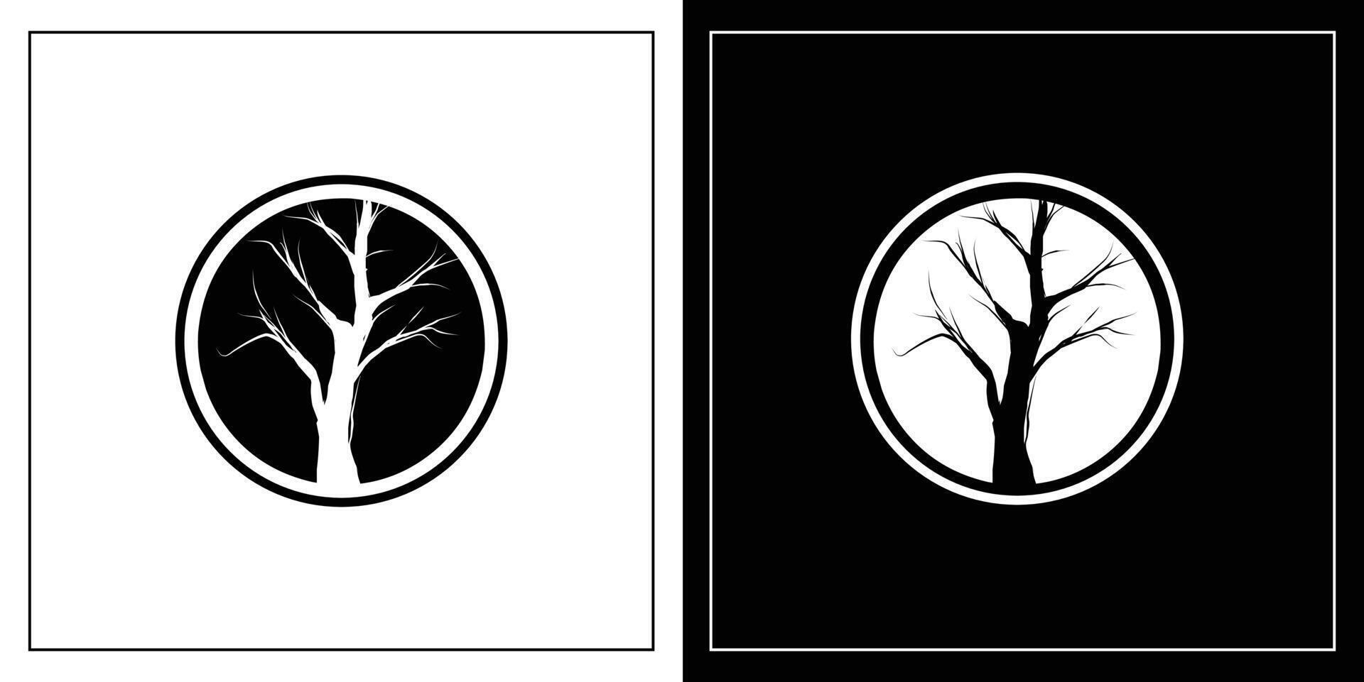 tree icon in a circle vector