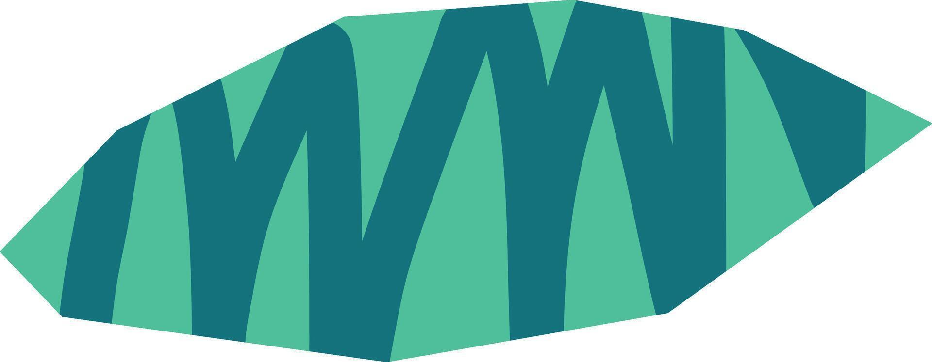 Geometric Leaf with Zigzag Pattern vector