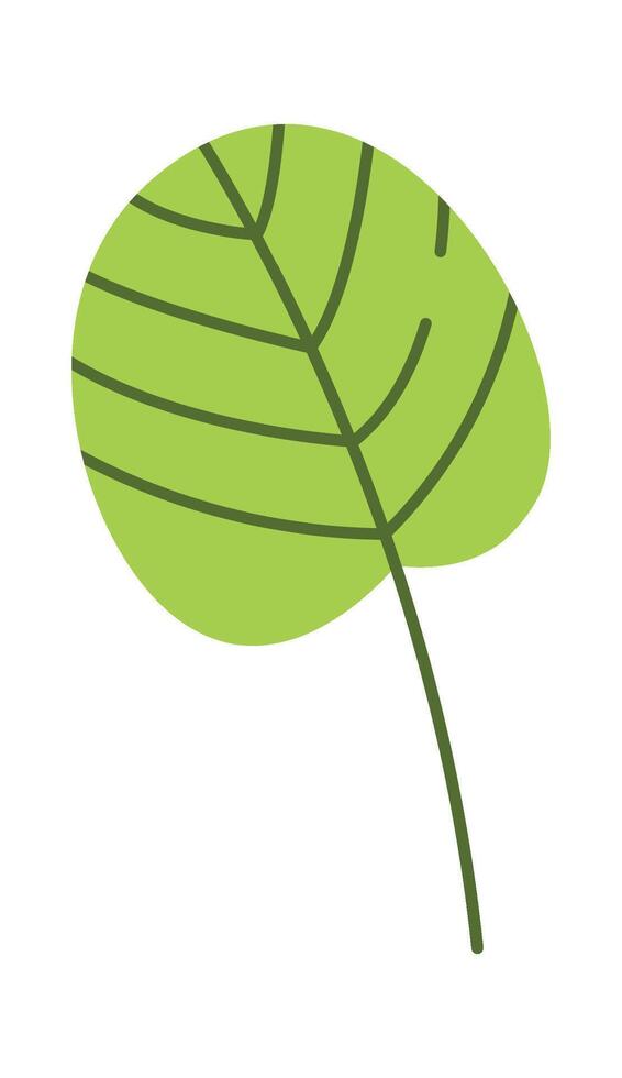 Leaf with Simple Line Patterns vector