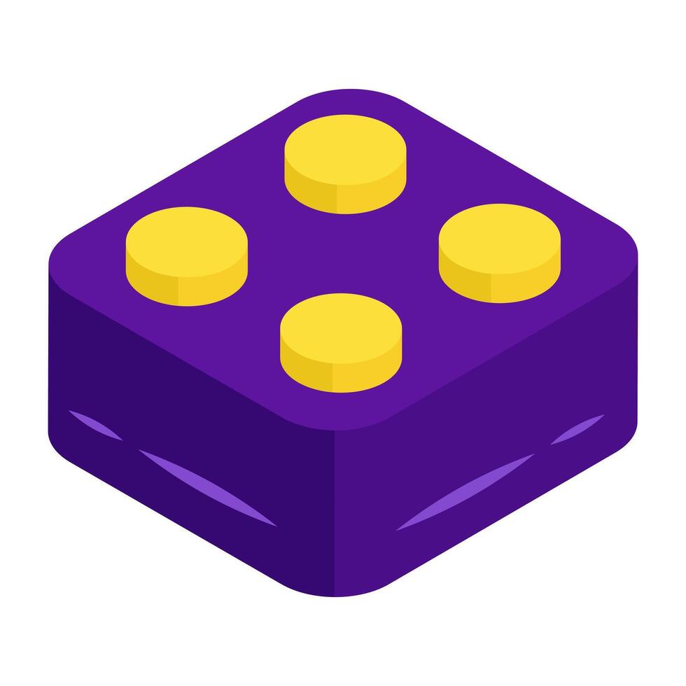 Modern isometric design icon of building blocks vector