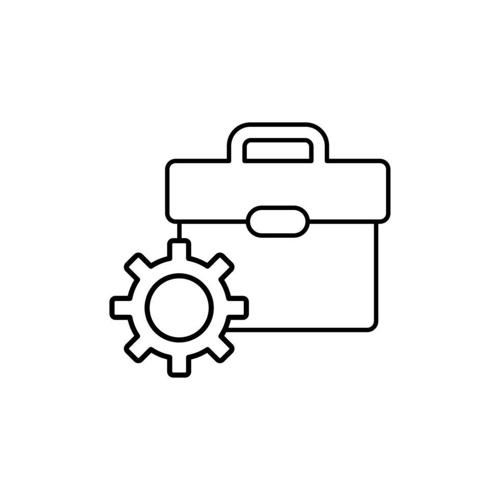 Icon a toolbox, isolated against a clean background. vector
