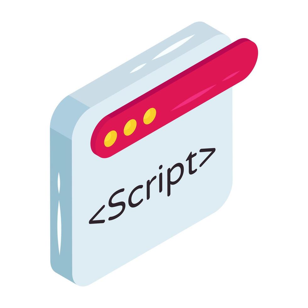 Modern design icon of web script vector