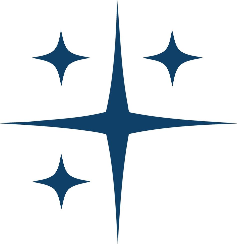 Sparkling starbursts and shimmering points of light vector