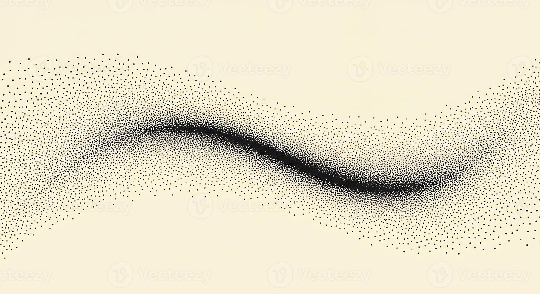 Abstract Stippled Wave of Particles Flowing in a Dynamic Gradient on a Cream Background. photo