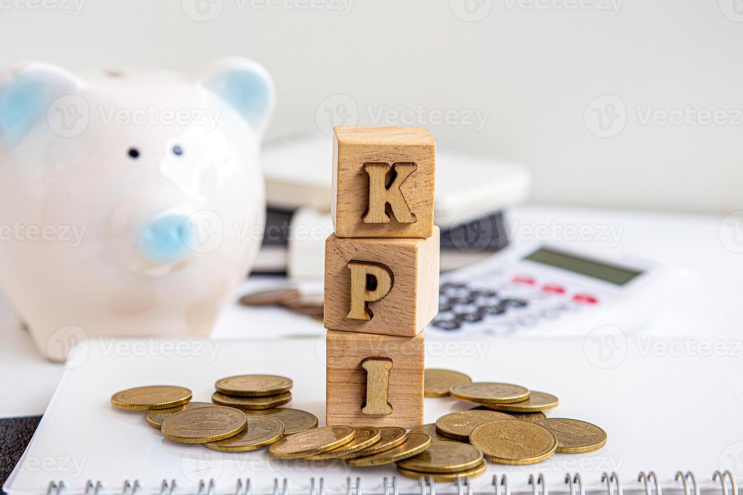 KPI, business performance indicators, Data management system to make report with KPI and metrics connected to database. finance, operations, sales, marketing. photo
