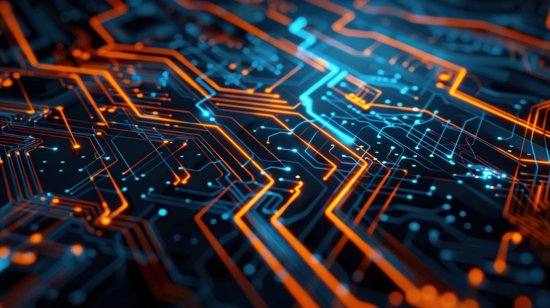 Abstract circuit board network technological connection digital system photo