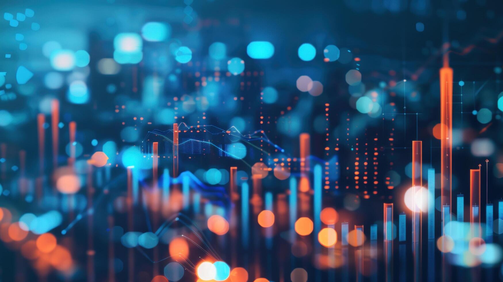 Abstract data analysis visualization digital network photo