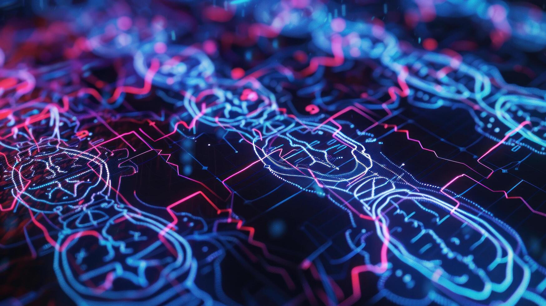 Abstract network connection data system visualization technology background photo