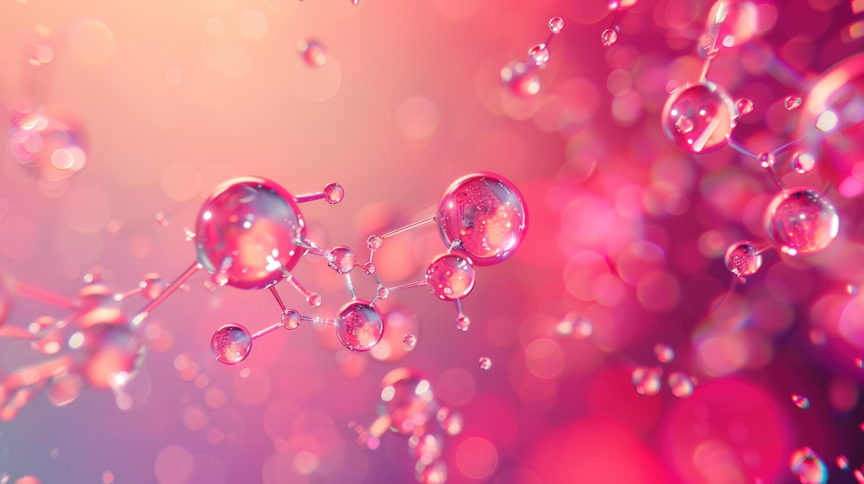 Molecular structure visualization for scientific and medical concepts rendering photo