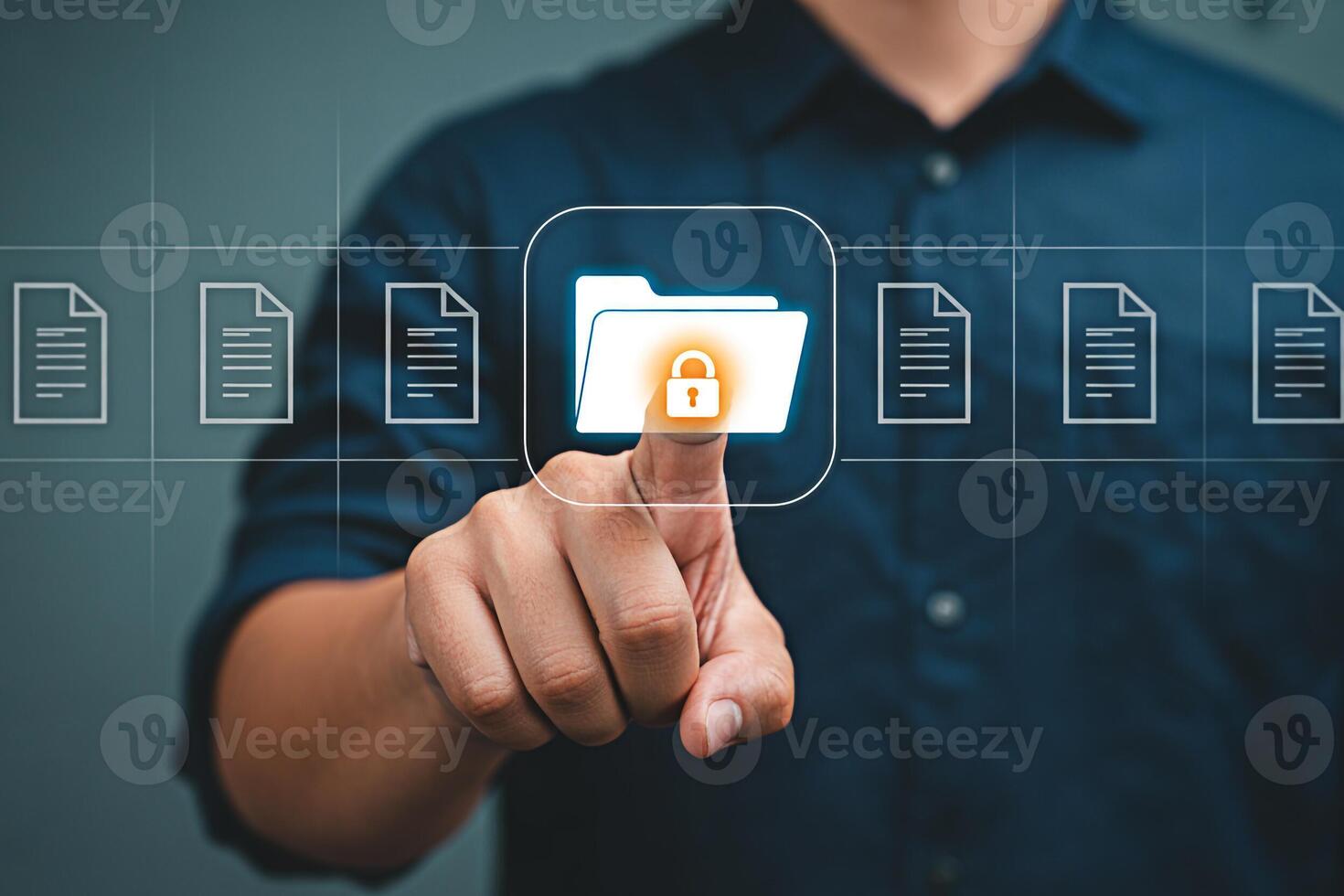 Secure document management system for data protection and privacy with digital file encryption software photo