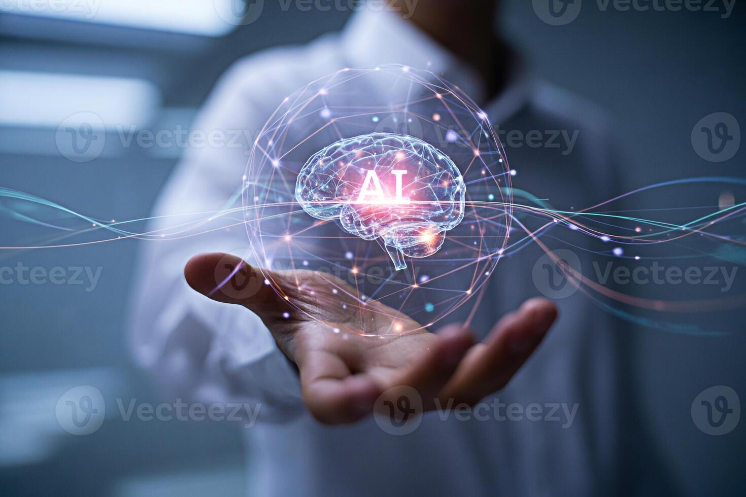 Artificial intelligence ai brain technology innovation digital transformation concept design image photo