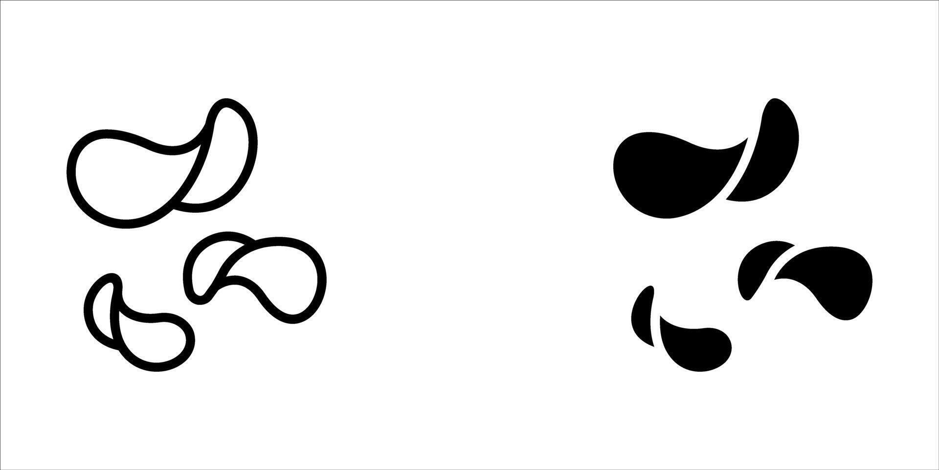 Potato chips icon set, Linear style sign for mobile concept and web design vector