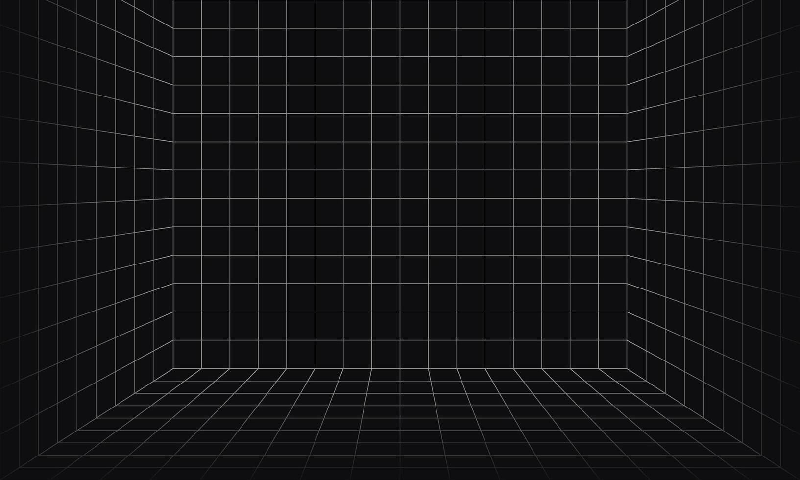 Depth Grid Box 3D Virtual Reality Space Background vector