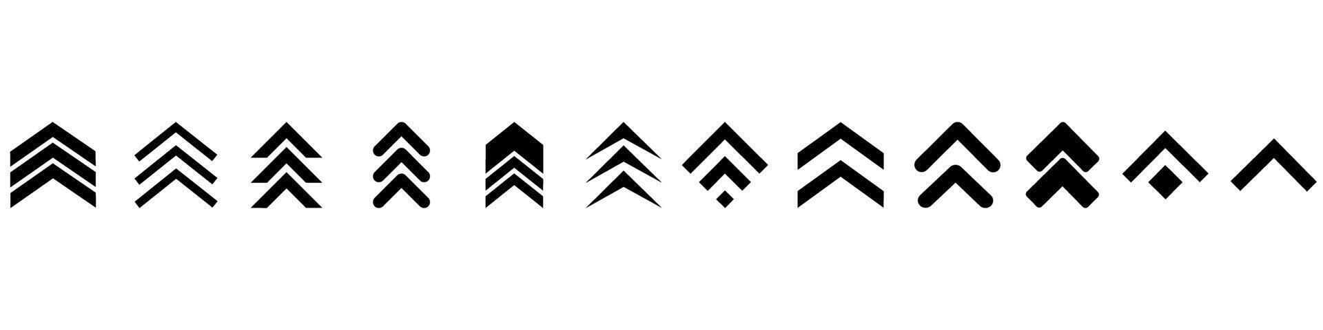 Swipe up, set of buttons for social media. Black arrows, buttons and web icons for advertising and marketing in social media application. Scroll symbol. vector