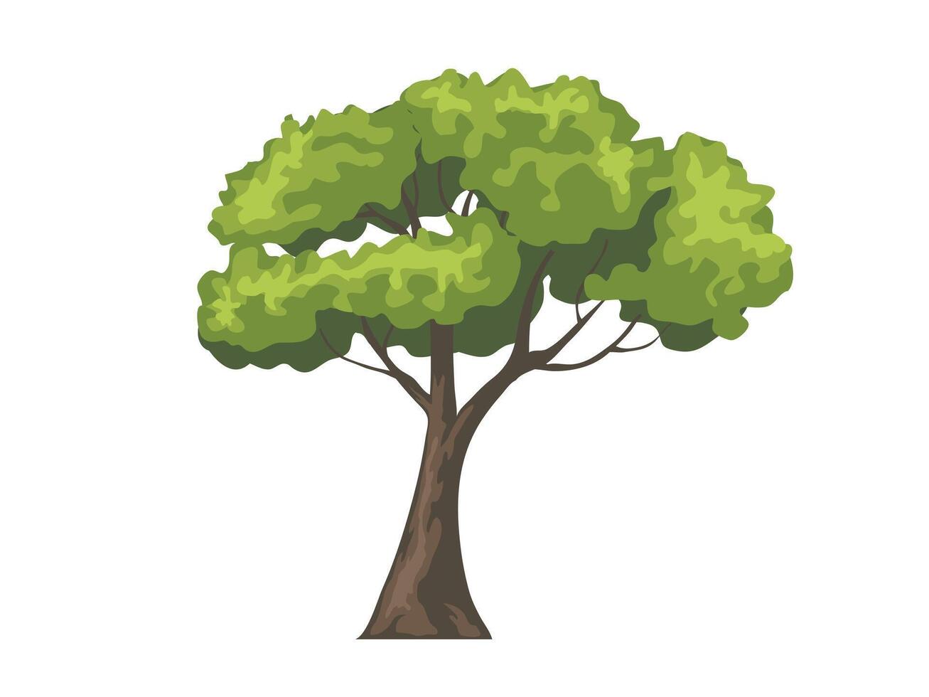 Green tree for landscape and architecture drawing elements vector