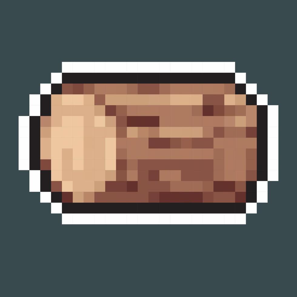 log in pixel art style vector