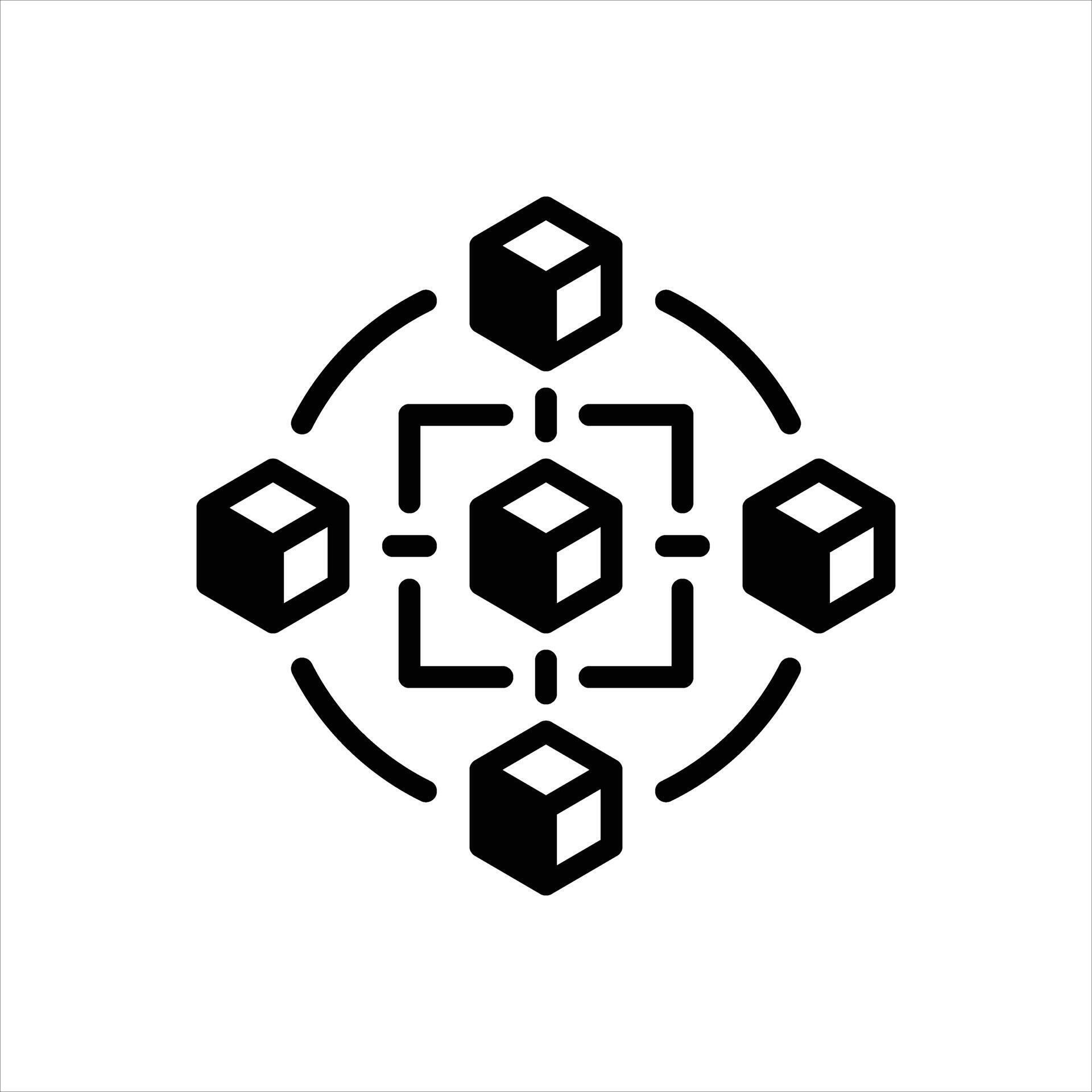 Solid icon decentralized 69658252 Vector Art at Vecteezy
