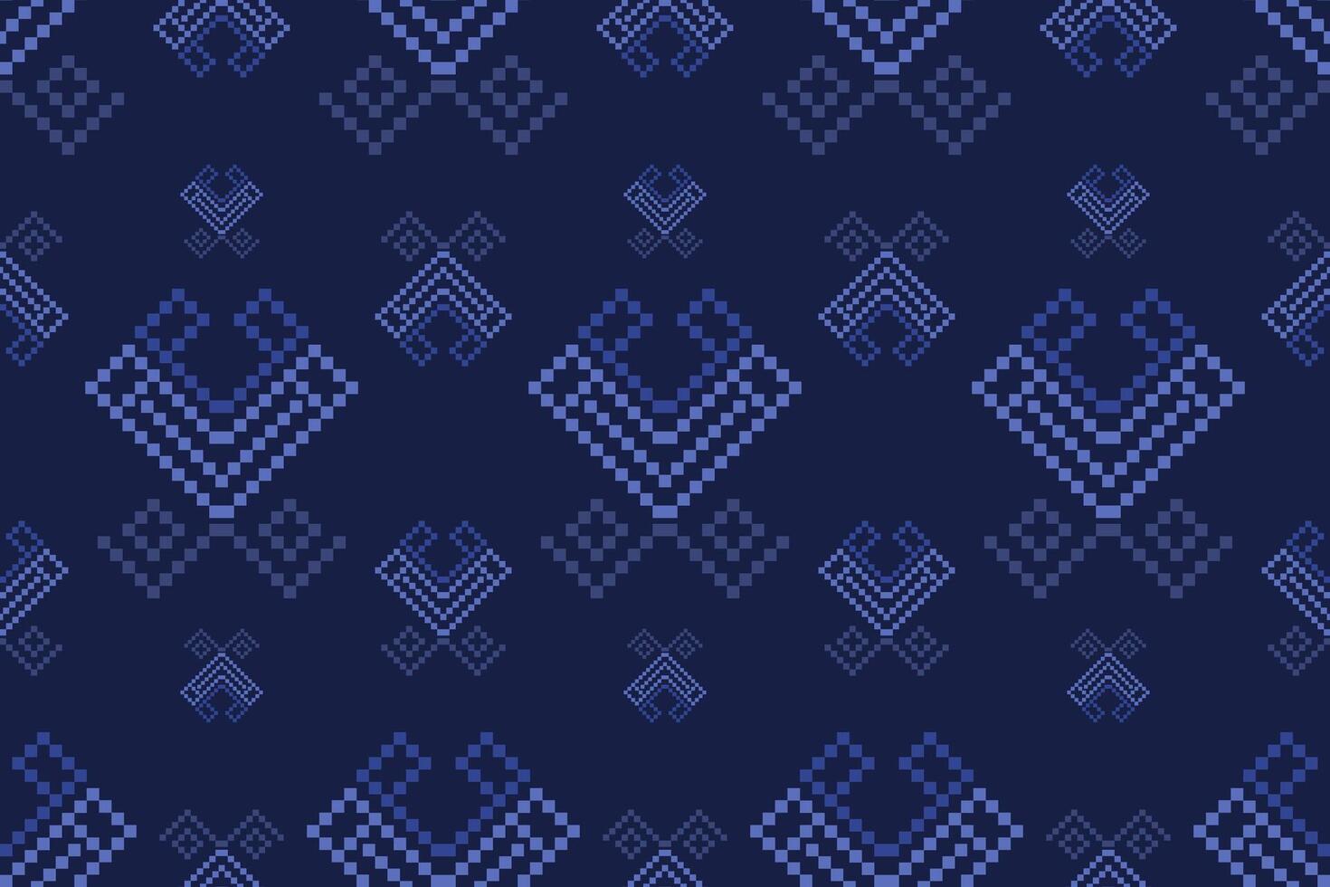 Abstract and intricate geometric pattern design in dark blue tones. Featuring a captivating pattern, it showcases a unique combination of sharp lines and softened elements vector