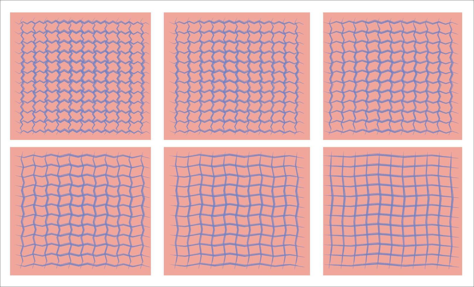 Ink brush crosshatch patterns with zigzag effect. cross hatch texture seamless backgrounds of vintage hand drawn black pen vector