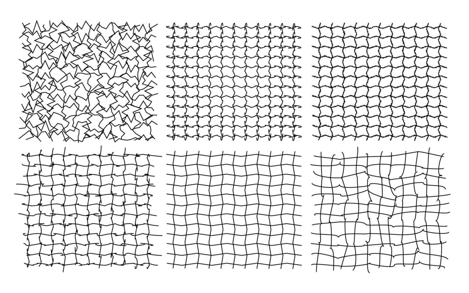 crosshatch patterns range from simple to complex, offering a variety of textures and artistic styles vector