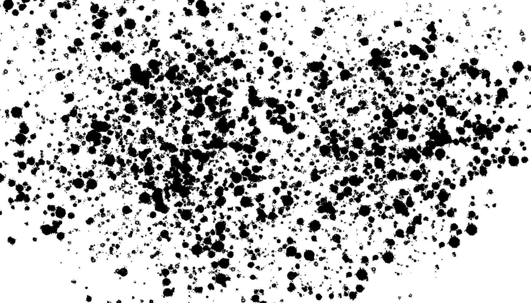Black ink splatter texture hand drawn abstract paint drops scattered pattern grunge background artistic splashes isolated creative design element vector