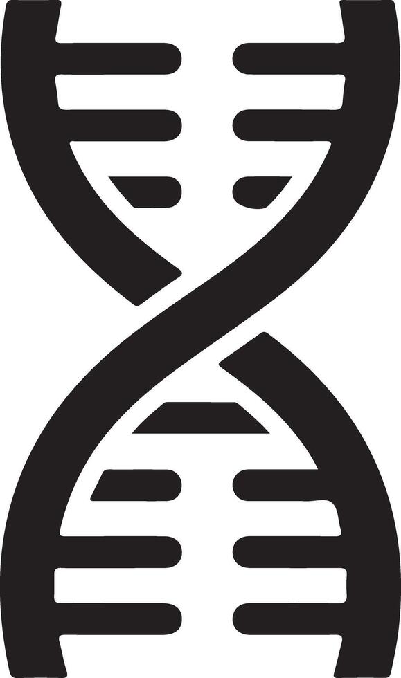 Dna double helix isolated on white background, the blueprint of life and genetic code vector