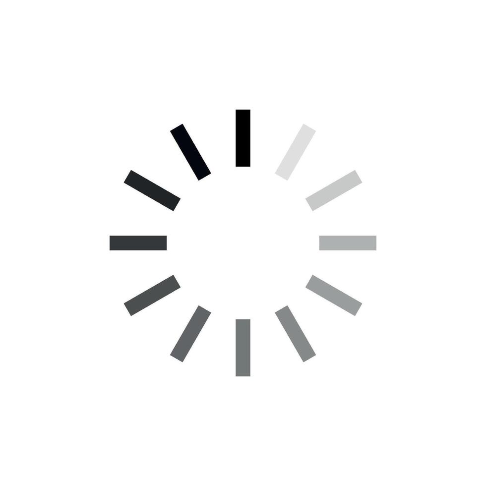 Grey Circle Loading Progress Bar Icon Template vector