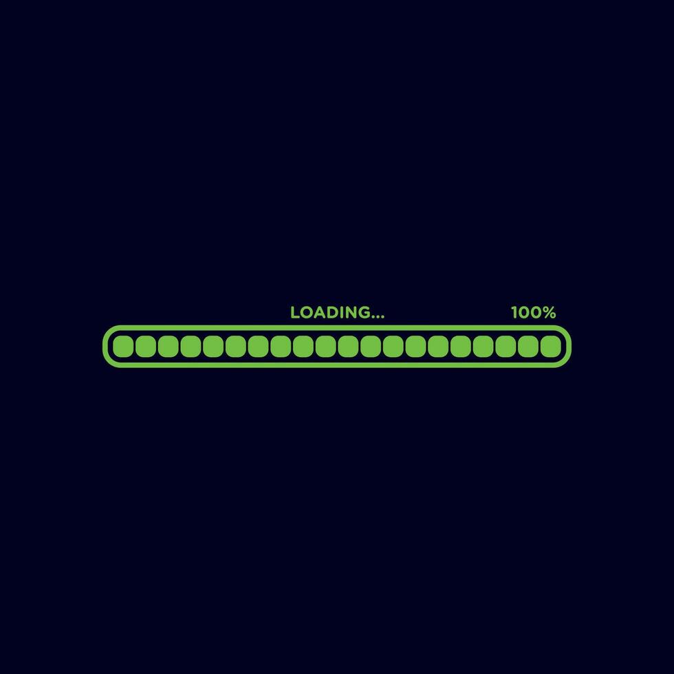 Neon Green Loading Progress Dots Icon Template vector