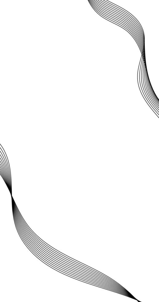 Abstract grey wave lines on Copy Space white background vector