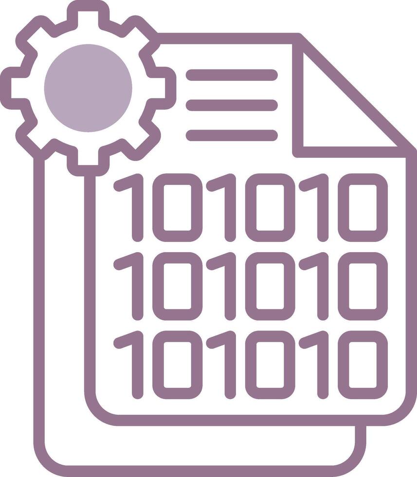 Binary Code Minimal Web Emblem vector