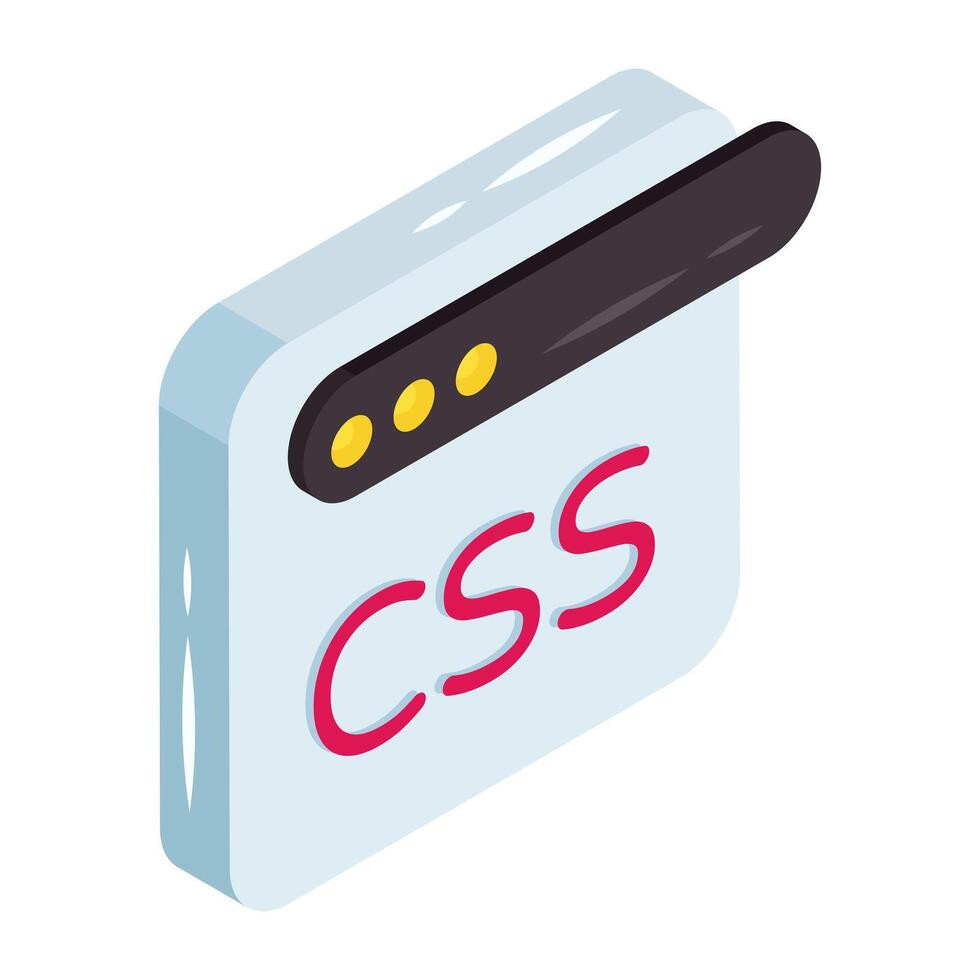 Modern design icon of css website vector