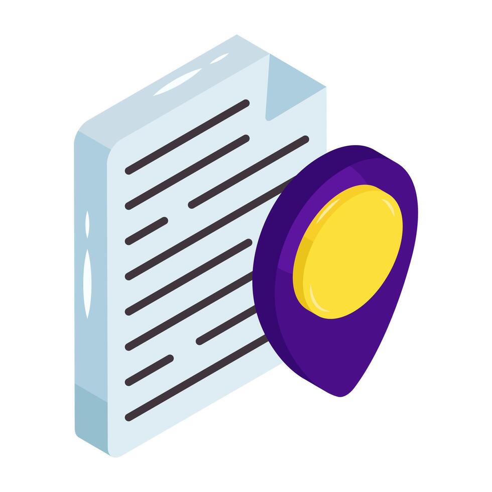 A unique design icon of file location vector