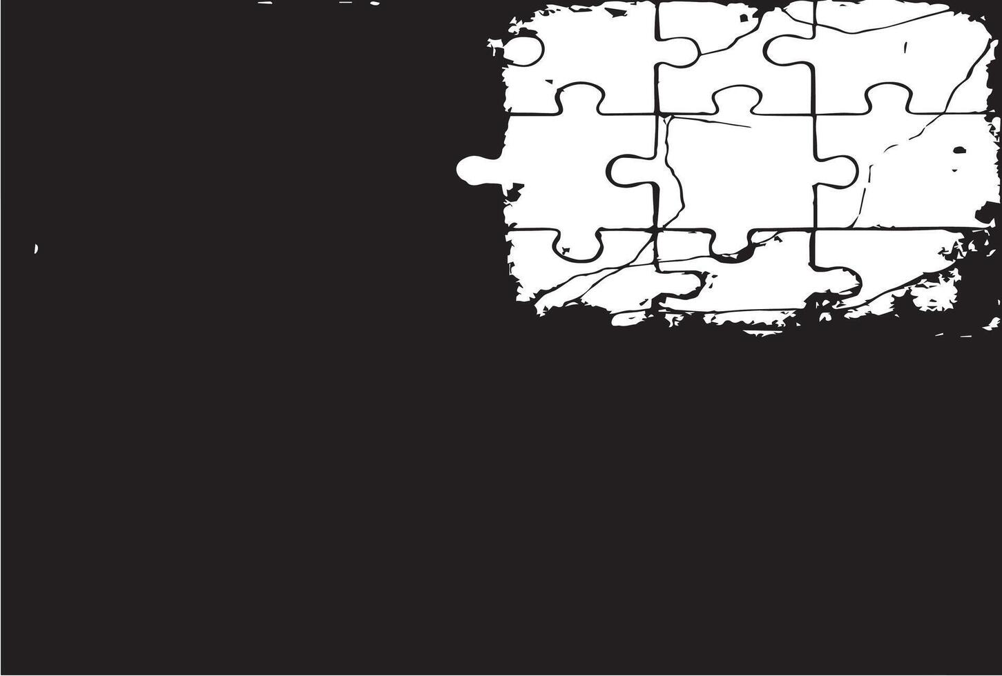 Abstract Mixed-Media Composition with Puzzle Elements vector