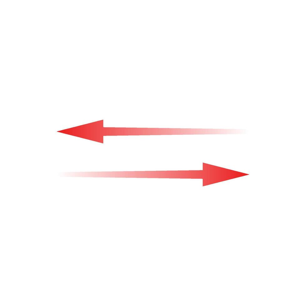 Arrow flow direction. three bold red arrows pointing right symbolizing motion and speed vector