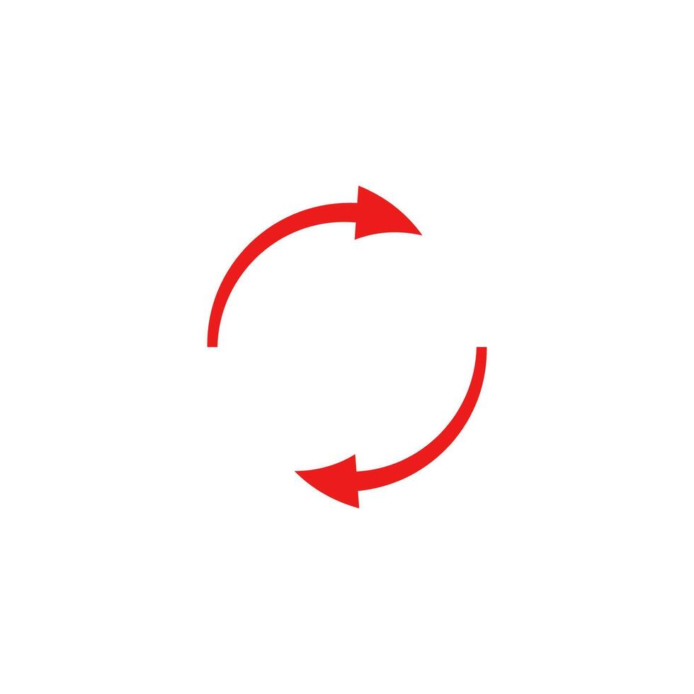 Arrow flow in circular motion representing continuous redirection and air circulation vector