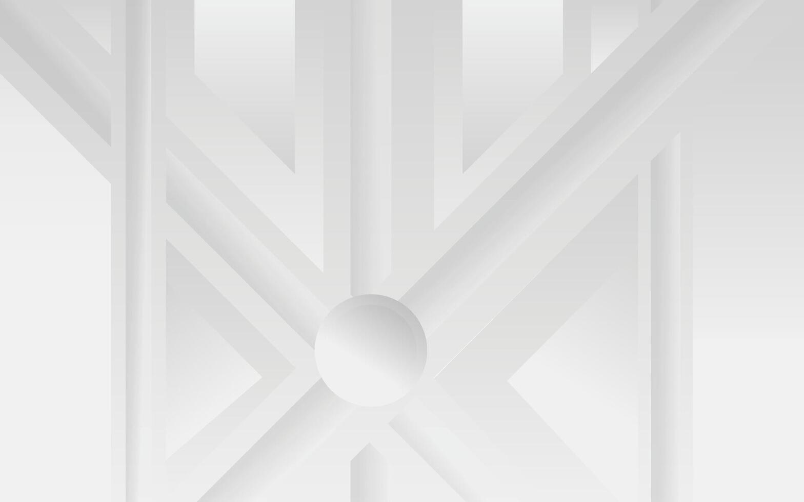 Minimalist abstract white geometric background with gradient shapes, 3D arrows, and circular design elements creating a modern futuristic clean texture vector